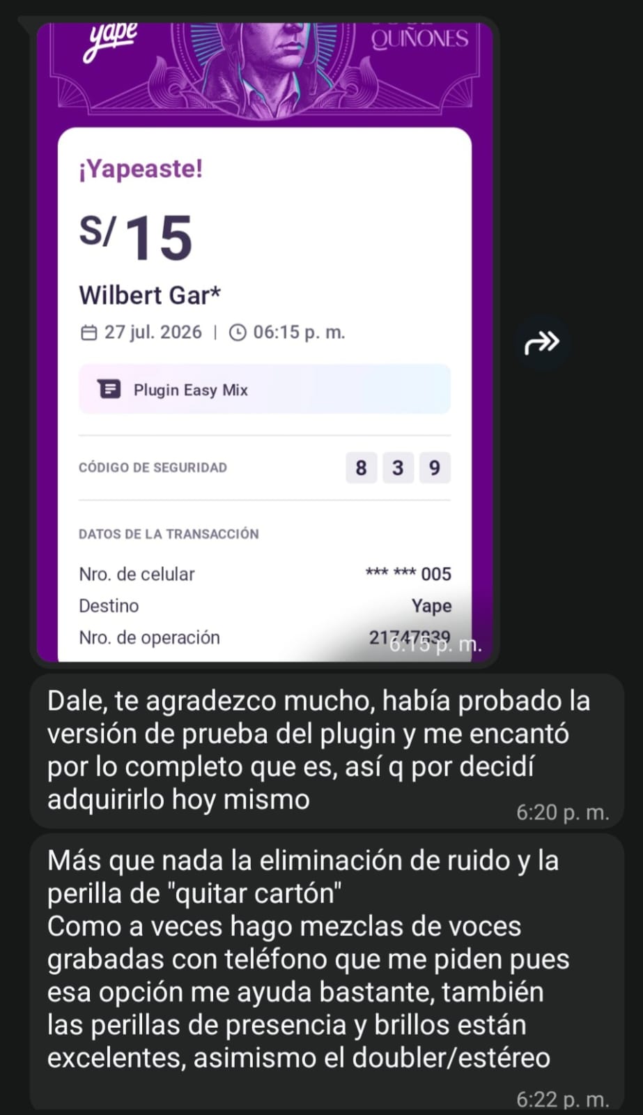 Testimonio Easy Mix 2